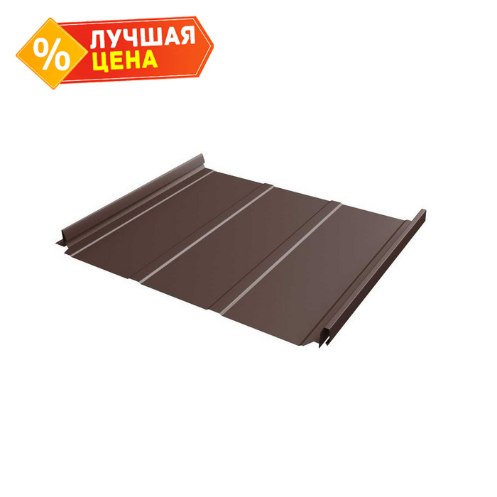 Фальцевая кровля Кликфальц Pro Line Grand Line 0,5 PurLite Matt RAL 8017 Шоколад